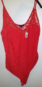 Red lace bodysuit